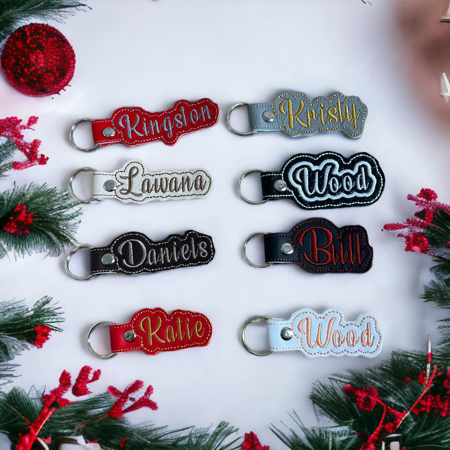 Personalized Embroidered Keychain