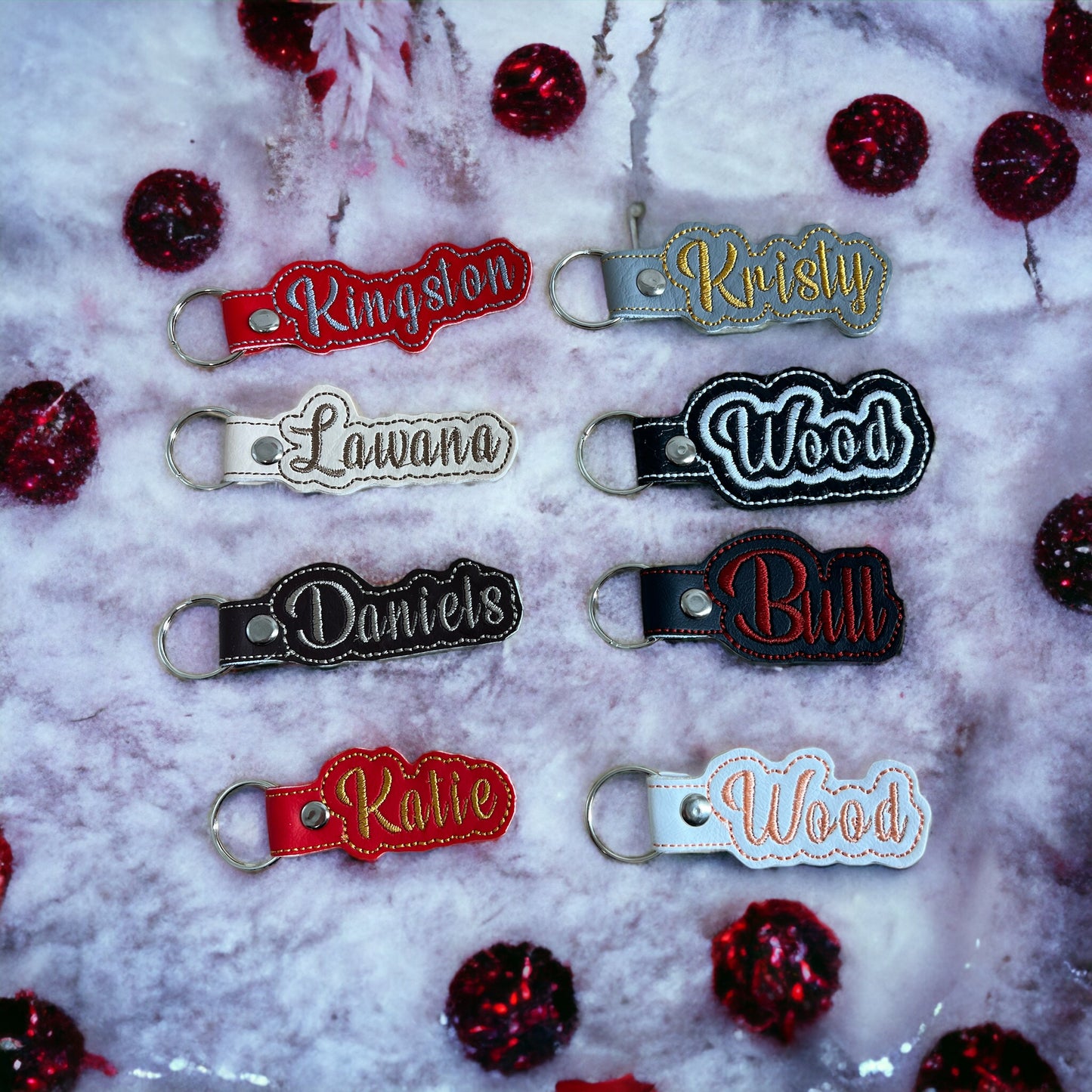 Personalized Embroidered Keychain