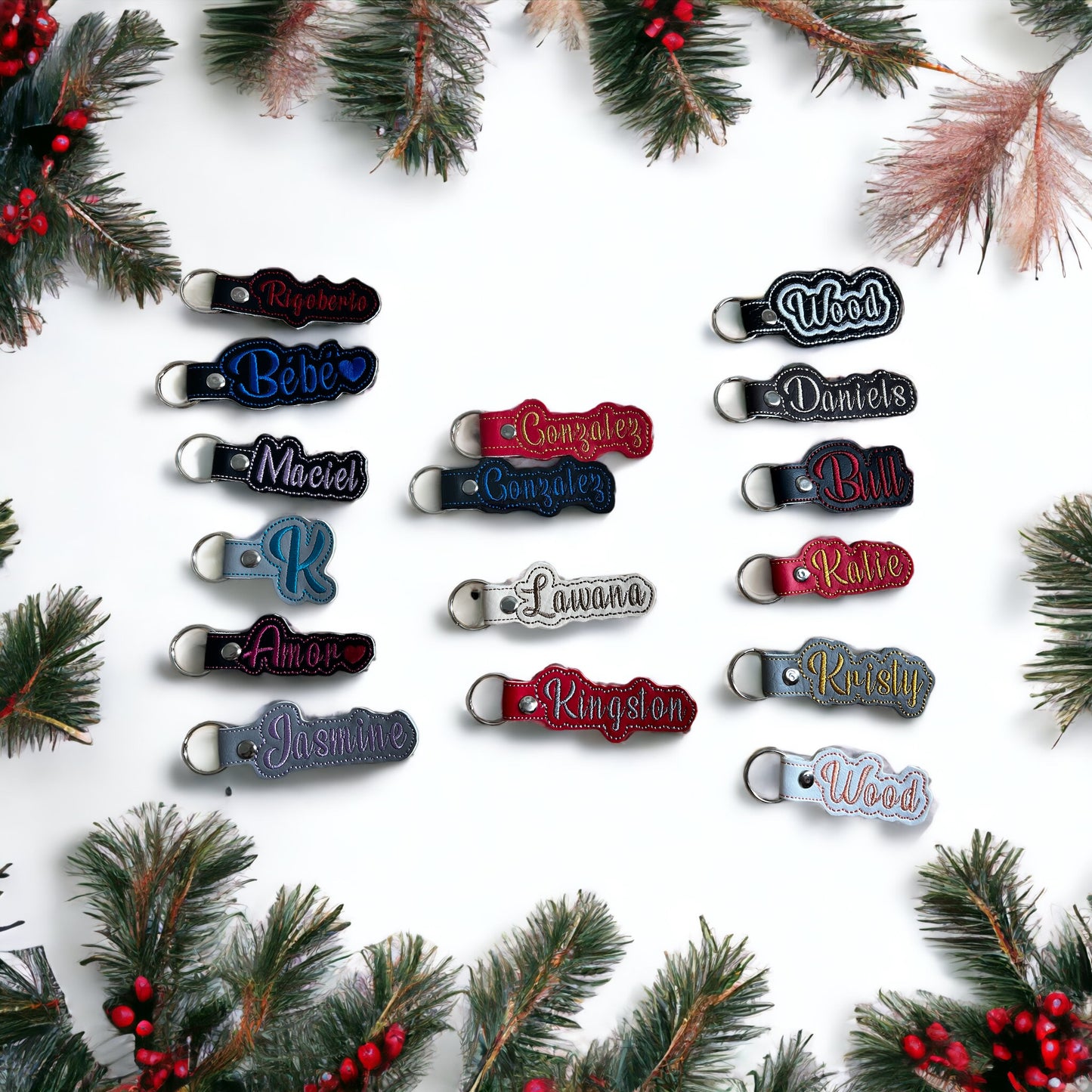 Personalized Embroidered Keychain